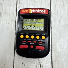 Yahtzee Electronic Handheld Portable Game Milton Bradley Tested Works VTG 1995