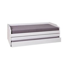 Lit Banquette Enfant Bois "Axel" 90x200cm Blanc