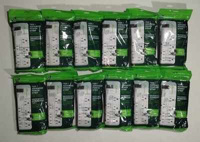 (12) Greenlite Tier 1 Advanced Power Strip 7 Outlet Read Instructions