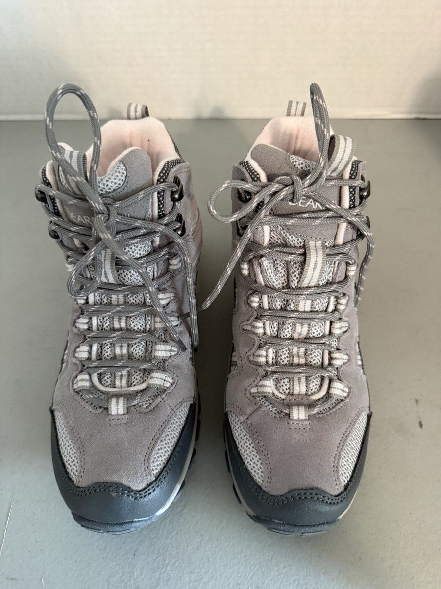 BEARPAW Ridgewood Mid Hiker Boot Womens Size 7 Suede Fog 