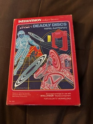Tron Deadly Discs (Intellivision, 1982) W/ Manual / Game / Box