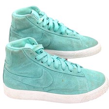 Nike Blazer Mid Youth Teal Suede High Top Sneakers Size 1.5Y See Pics