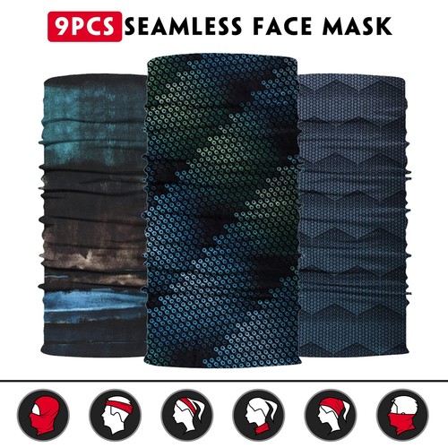 Neck Gaiter Mask for Men Women, Seamless Bandana Rave Face Cover Mask, Magic ... - Picture 5 of 6