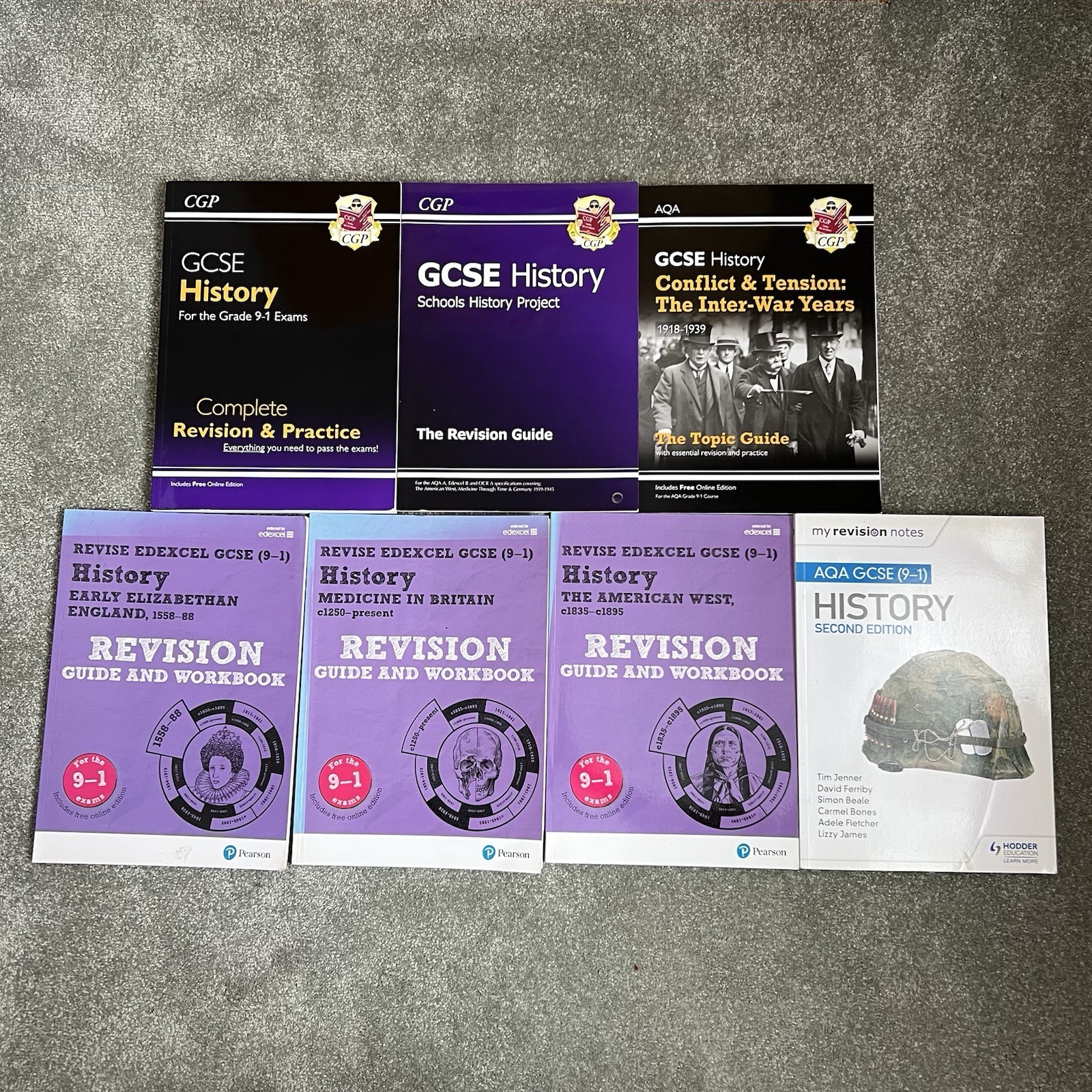 GCSE History CGP AQA 7x Revision Books Pearson Revise Edexcel
