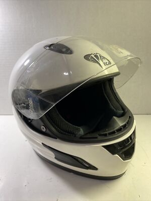 full face vega motorcycle helmet V-Star Silver ready speaker holes VEGA Full Face MOTORCYCLE HELMET