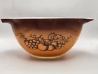 Vintage Pyrex Old Orchard Brown 441  1.5 Pint Cinderella Mixing Fruit Bowl