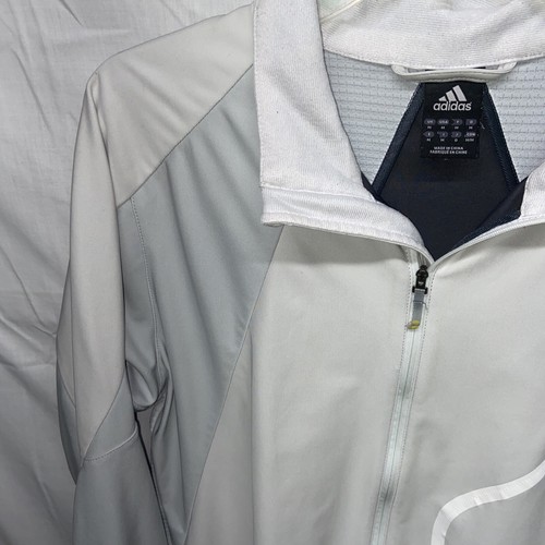 Adidas Athletic Mens Golf Jacket Size Medium Gray Zip Front Long Sleeve Running - Picture 5 of 12