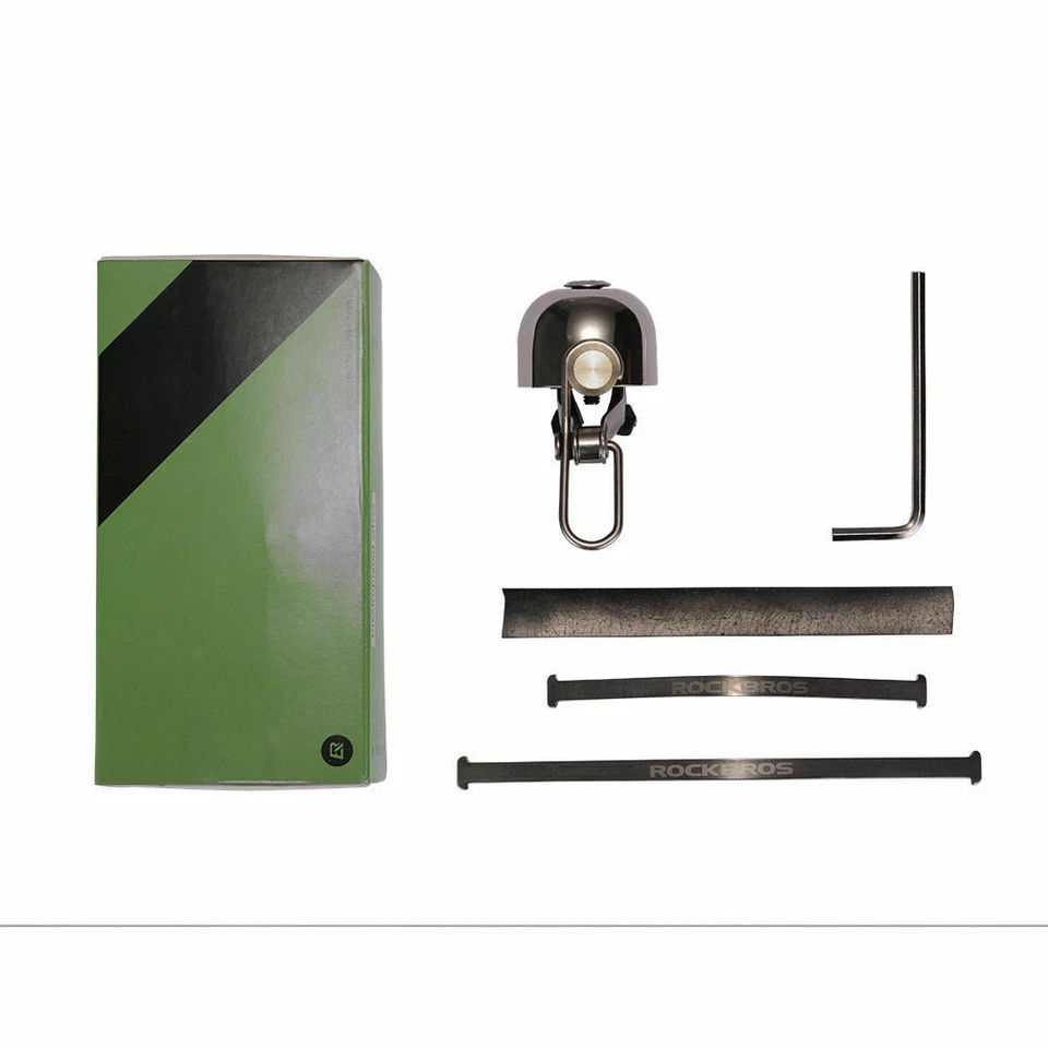 ROCKBROS Bicicleta Vintage Clásico Manillar Anillo Bicicleta Retro Campana Plata Brillante Foto 2 de 4