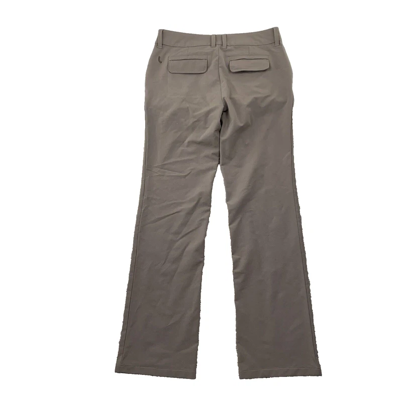 lole zip fly nylon blend flat front pants