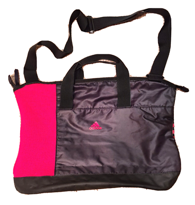 Adidas woman's CROSSBODY Hand BAGS denim zip Size: 45 x 30 x 15cm