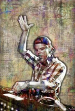 Avicii Tribute 12x18in Poster,  Avicii DJ Tribute Tim Bergling Free Shipping US