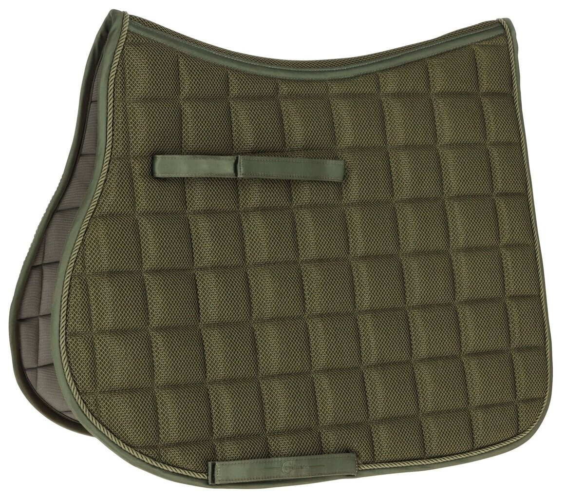 Tapis de selle Covalliero CSO vert pour libérer le garrot du cheval
