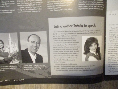 Septem-2009 Walt Disney Eyes & Ears Mag(MARIACHI COBRE/TYLER HOYT/CARMEN TAFOLLA - Picture 10 of 13