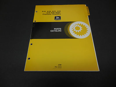 #ad John Deere Parts Catalog No. PC 1314 High Pressure Washers A16 A18 A22 A25 A40 $13.59