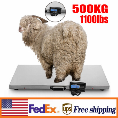 1100 Lbs Heavy Duty Digital Livestock Vet Scale Hog Pet Dog Sheep Goat Scale US