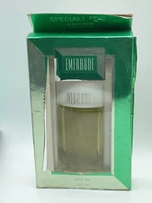 1970s Coty Emeraude 1.5 Oz Cologne Spray-NOS-Original Box (Damaged)