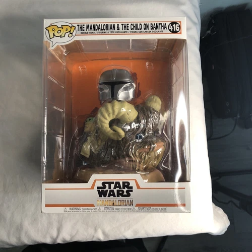 Funko Pop! Deluxe: Star Wars - The Mandalorian & The Child on Bantha #416