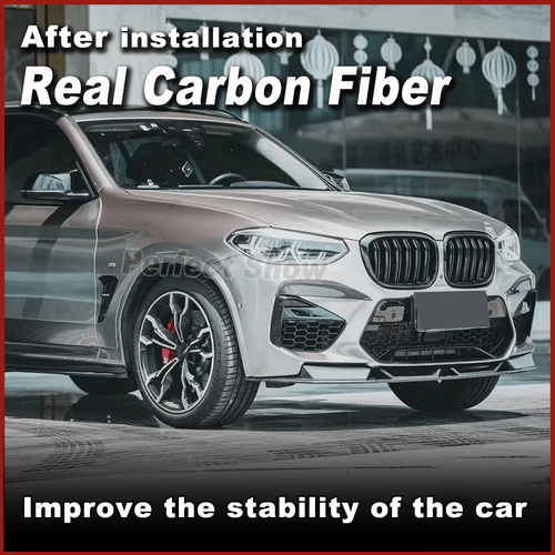 Carbon Frontlippe Front Spoiler Lippe Passt für BMW F97 X3 M F98 X4 M 2019-2023 - Picture 2 of 11