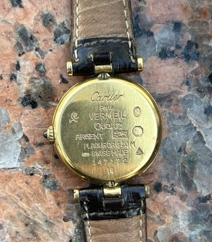 Reloj de Vestir Vintage Must de Cartier Damas Vermeil 24MM Foto 3 de 4