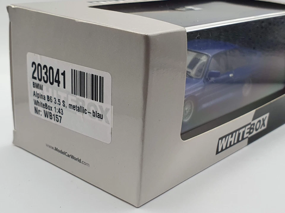 BMW E30 M3 Alpina B6 1988 Whitebox 1/43 Blu - Immagine 3 di 3