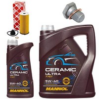 MotoröL Filter Set Mannol 5W-40 6 Liter + Schraube FüR BMW X1 2Er Mini F57 F60
