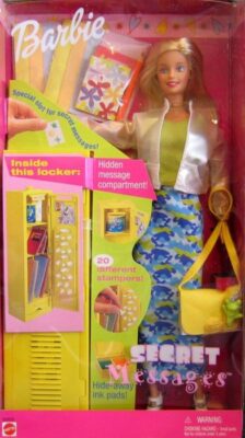 Barbie Secret Hidden Messages Puppenschrank und Zubehör Vintage 1999