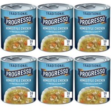 Progresso Traditional HOMESTYLE CHICKEN Vegetables Pasta Soup, 18.5 oz. 6 Cans 