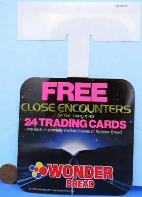 STORE DISPLAY '78 vtg CLOSE ENCOUNTERS 3rd Kind Trading Cards WONDER BREAD