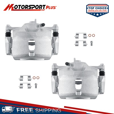 Pair Front Brake Calipers w/ Bracket For 1996-2011 Honda Civic Insight Acura EL