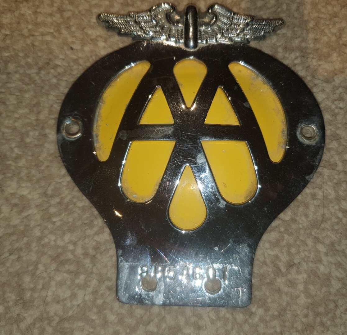 Vintage AA Automobile Association CLASSIC CAR BADGE No 8854601 eBay