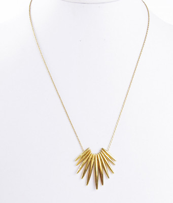 Michael Kors Tribal Fashion Matchstick Pendant Gold-Tone Necklace NWT $145