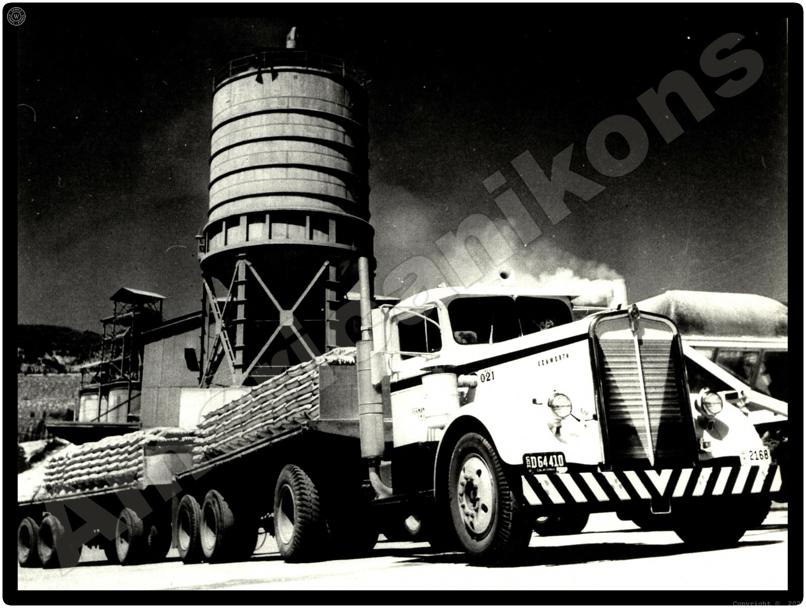 Kenworth Trucks New Metal Sign: Kenworth Flatbed Cement Hauler Tractor Trailer