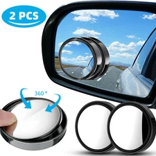 2PCS Blind Spot Mirrors Round HD Glass Convex 360° for Car Side Rear View Mirror