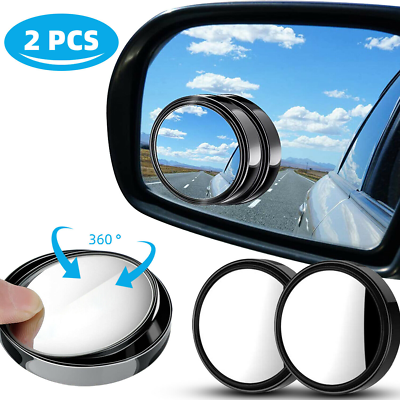 #ad #ad 2PCS Blind Spot Mirrors Round HD Glass Convex 360° for Car Side Rear View Mirror $0.99