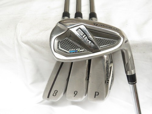 Used Taylormade SIM2 Max OS Iron Set 8-PW,AW KBS Max MT 85s Stiff Steel Shafts S