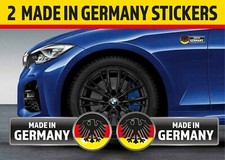 2 Made In Germany Stickers Car Stripe Decal German Flag Vw Bmw Volkswagen Benz