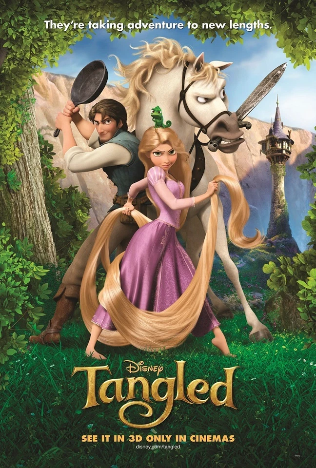 Walt Disney's Tangled movie poster print : 11 x 17 inches - Tangled poster