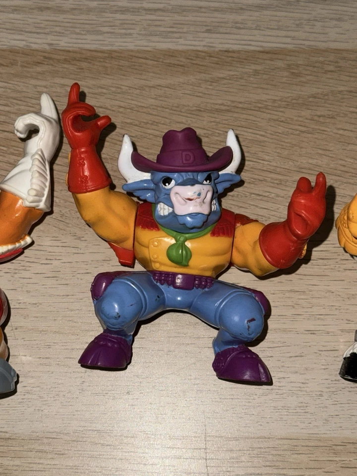 Lote de 3 figuras de acción Hasbro TMNT Wild West Cowboys Of Moo Mesa 1991 de colección Foto 4 de 4