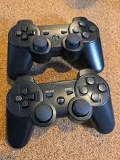 Two Third Party Replacement Controllers For PS3 Joystick With Charging Cables