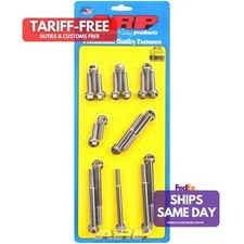 Arp 490-1502, Kit Polished Stainless Fits Pontiac S/S Timing Cover Bolt Kit 6Pt.