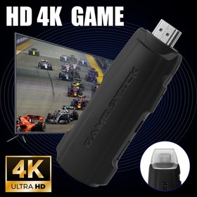 4K HDMI Game Stick 30000+ Games 50 Emulators PS1 N64 DC 2 Wireless Gamepad