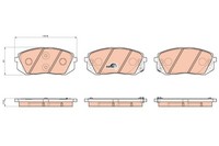 Bremsbelagsatz Scheibenbremse Vorne Hinten TRW GDB3530 FÜR Hyundai KIA Renault