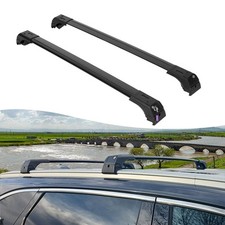 2X Car Roof Bars for Vw Touareg 2018-2023 Lockable Roof Rack Cross Bars Black