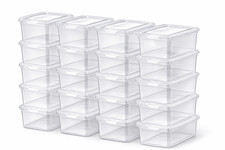 Mainstays 5 Quart Shoe Box Storage, Clear, 20 Pack