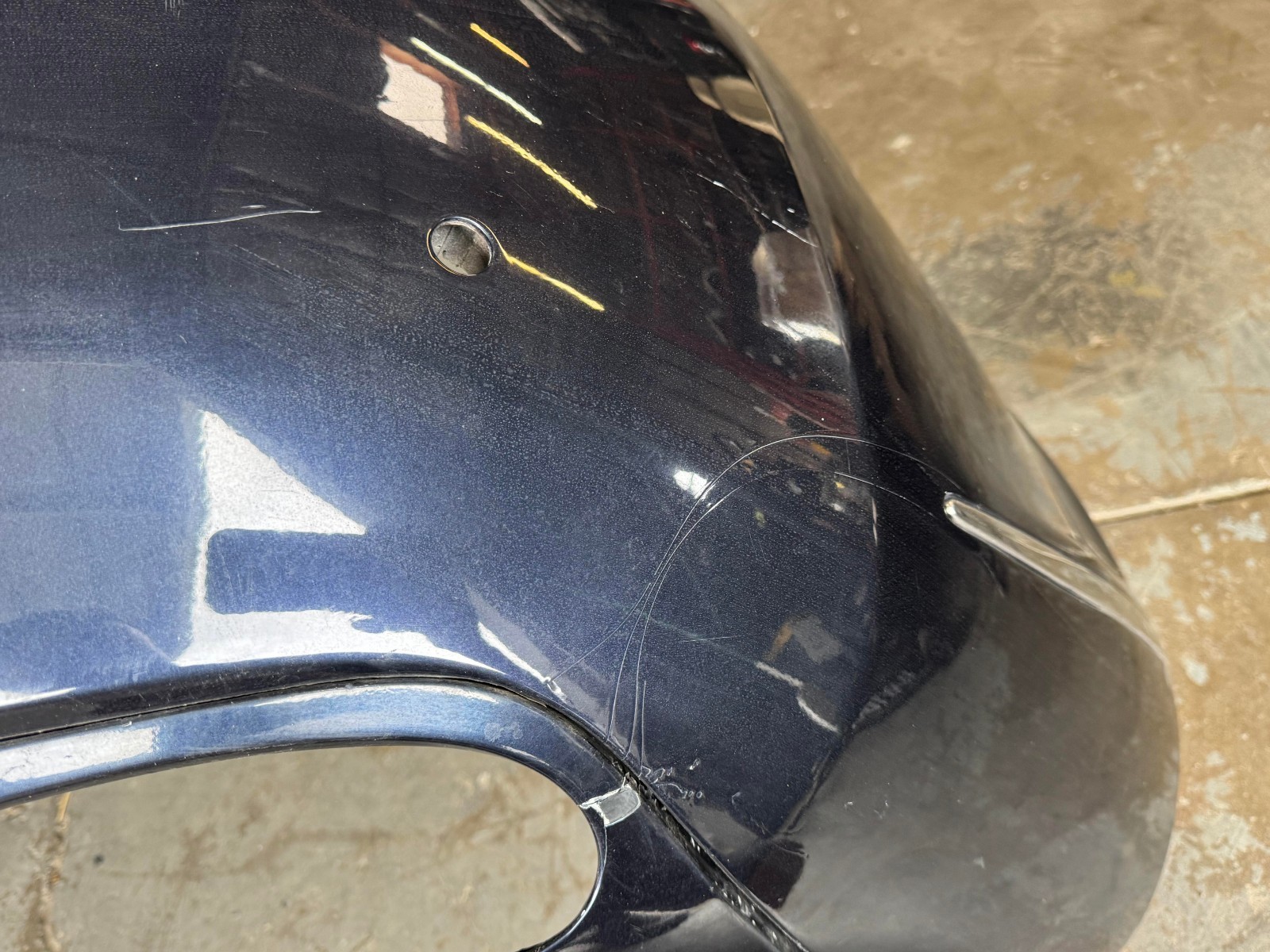 ❌DAMAGED❌ 2003-2010 Bentley Continental GT GTC Rear Bumper Cover OEM Blue LR5W