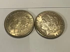 2x 90 silver USA American MORGAN DOLLARS years lot 1889 1921 last year!