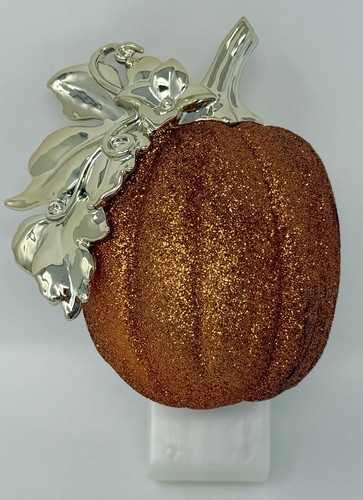 Bath & Body Works Orange Glitter & Gold Pumpkin Wallflower Nightlight Plug In