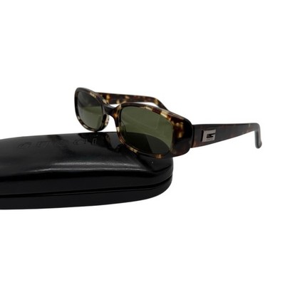 Vintage Gucci GG 2452/S Big G Sunglasses Brown Tortoise Green Lens Y2K 90s