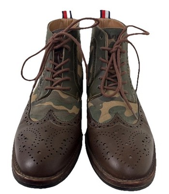 Tommy Hilfiger Ruzman 2 Navy Wingtip Plaid Ankle Boots Men\'s Size 13 Tommy Hilfiger Mens Boots main image 2