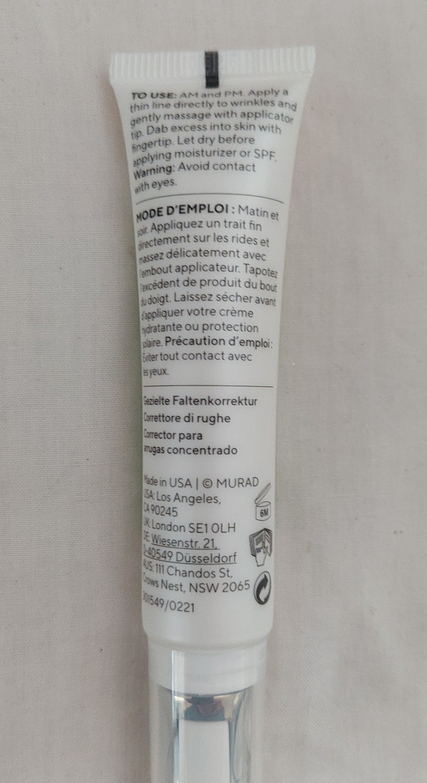 Murad Targeted Wrinkle Corrector 0.5 oz. Skin Treatment new w/o box